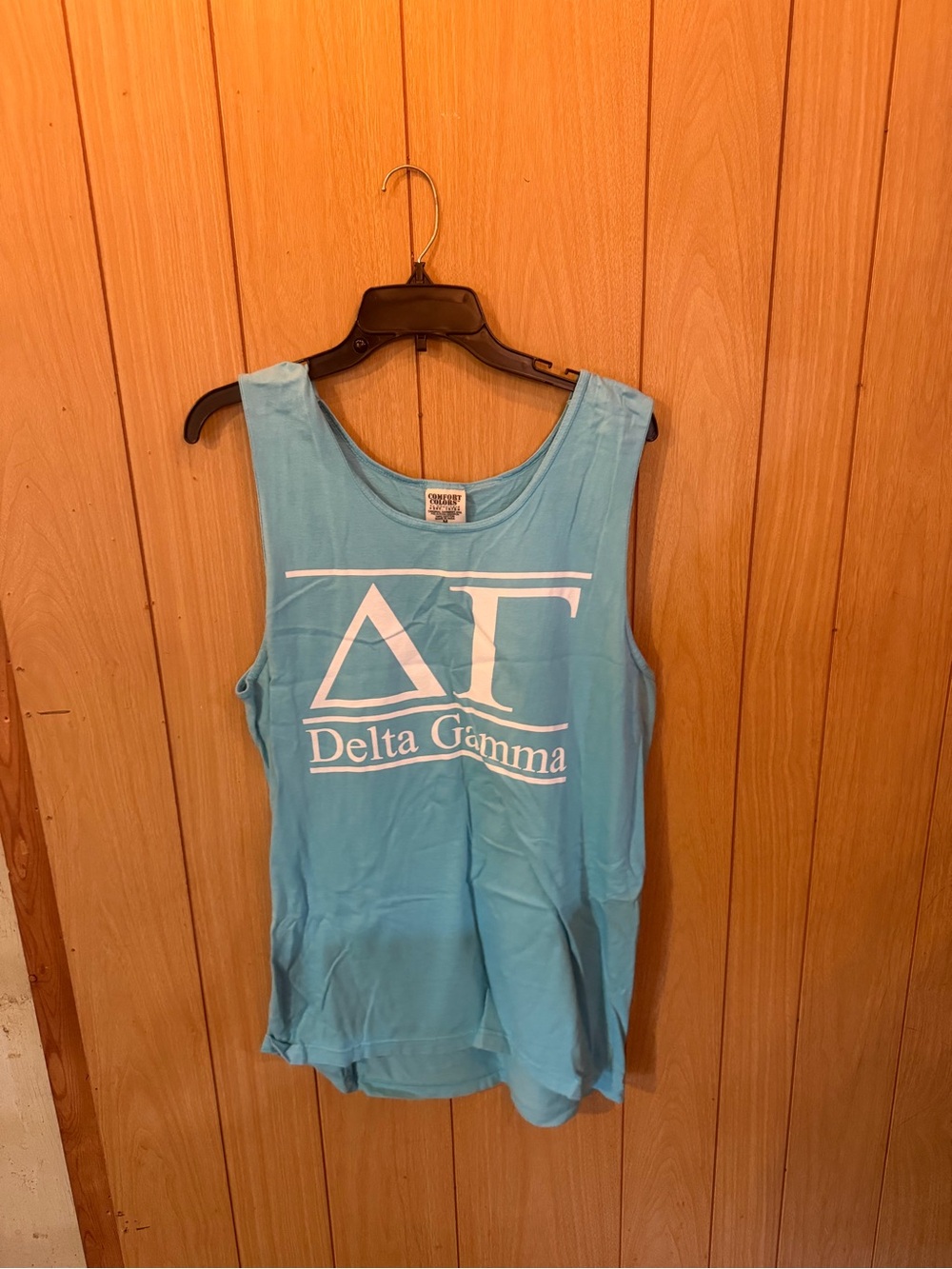 Comfort Colors Delta Gamma Light Blue Tank Top